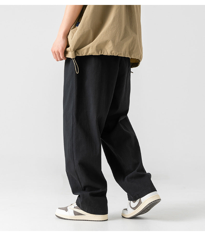 Cotton Pleated Casual Pants
