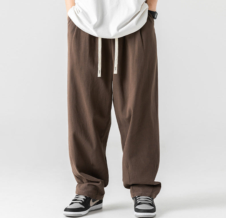 Cotton Pleated Casual Pants