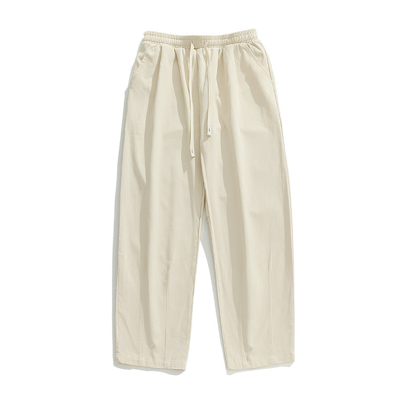 Cotton Pleated Casual Pants