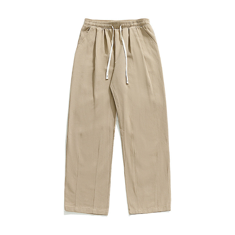 Cotton Pleated Casual Pants