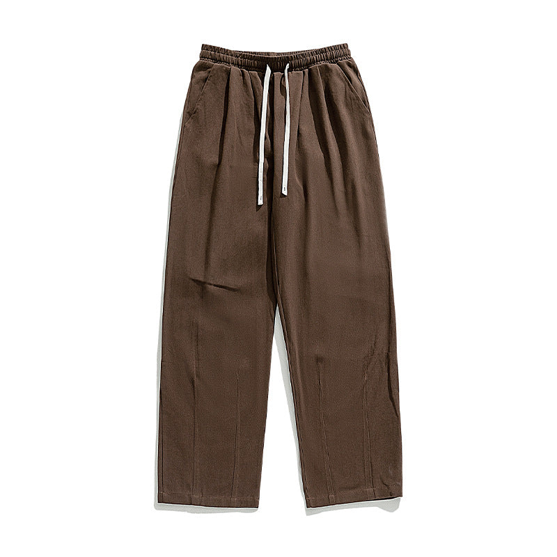 Cotton Pleated Casual Pants